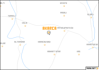 map of Akarca