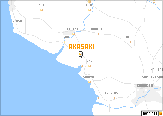 map of Akasaki