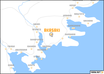map of Akasaki