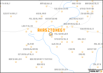 map of Akasztóhegy