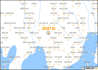 map of Akatsi