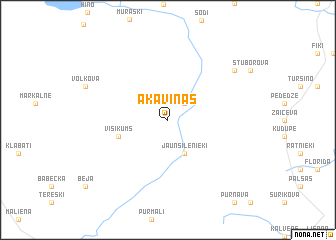 map of Akaviņas