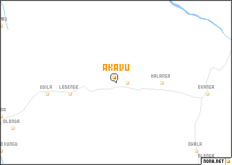 map of Akavu