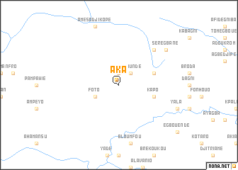 map of Aka