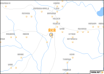 map of Aka