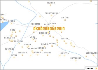 map of Akbarābād-e Pāʼīn