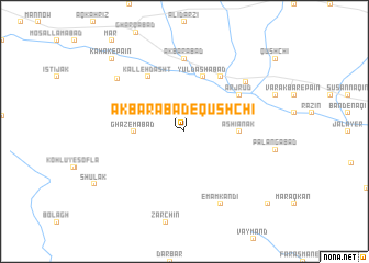 map of Akbarābād-e Qūshchī