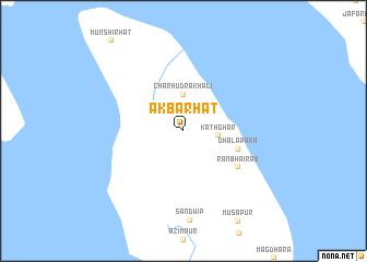 map of Akbar Hāt