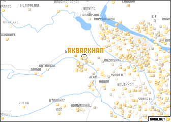 map of Akbar Khān