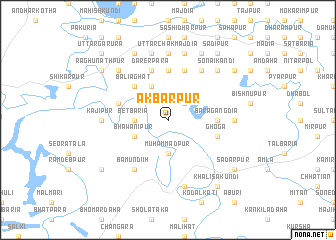 map of Ākbarpur