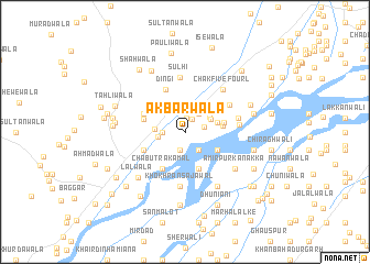 map of Akbarwāla