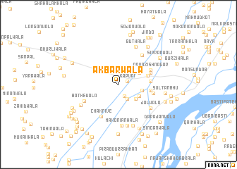map of Akbarwāla