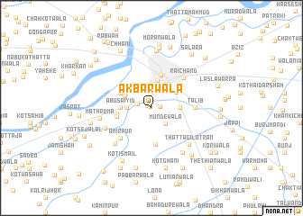 map of Akbarwāla