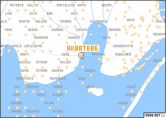 map of Akbatebe