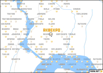 map of Akbekpo