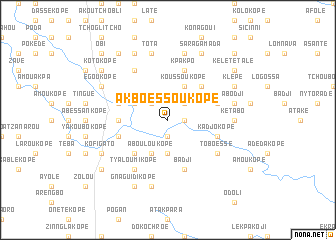 map of Akboéssoukopé