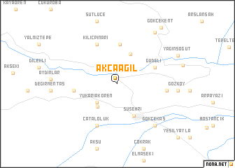 map of Akçaağıl