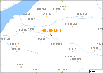 map of Akçaalan