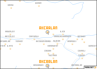 map of Akçaalan