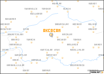 map of Akçaçam