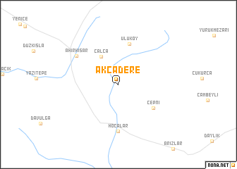 map of Akçadere