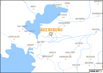 map of Akçakavak