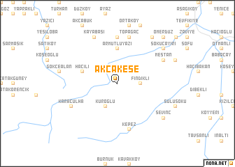 map of Akçakese