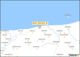 map of Akçakoca
