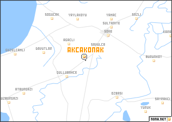 map of Akçakonak