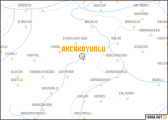 map of Akçakoyunlu