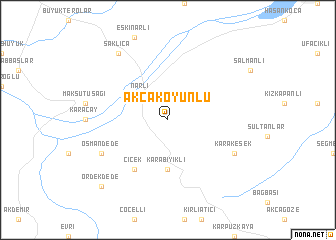 map of Akçakoyunlu