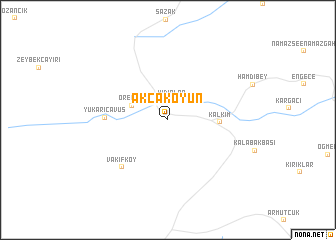 map of Akçakoyun