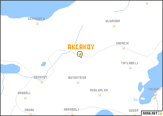 map of Akçaköy