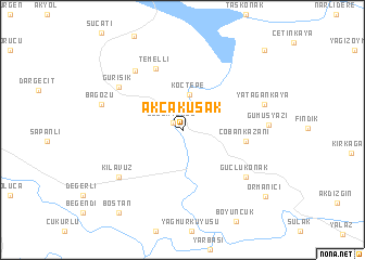 map of Akçakuşak