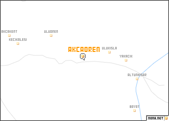 map of Akçaören