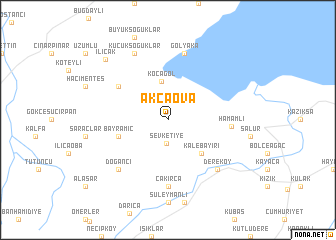 map of Akçaova