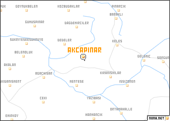 map of Akçapınar