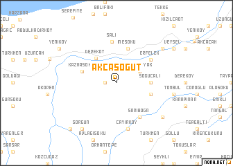 map of Akçasöğüt