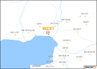 map of Akçay