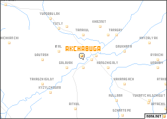 map of Akcha-Buga