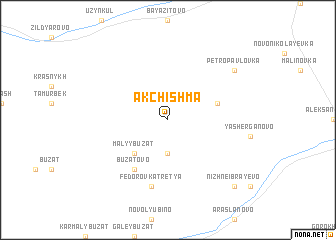 map of Ak-Chishma