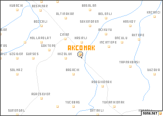 map of Akçomak