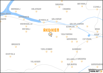 map of Akdiken