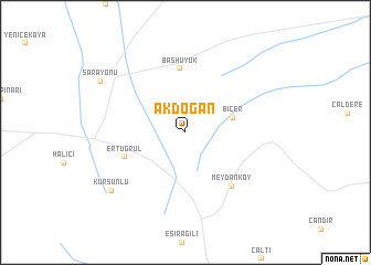 map of Akdoğan