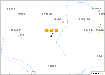 map of Akdoğu