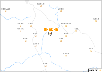 map of Ākechʼē