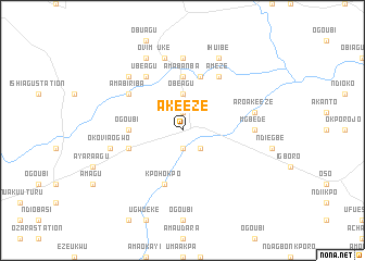 map of Ake Eze