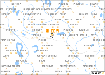 map of Akegyi