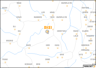 map of Akei