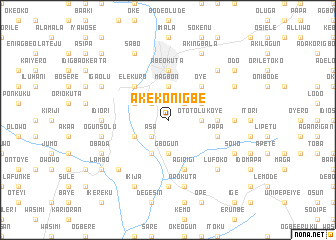 map of Akekonigbe